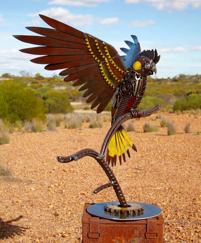 Jordan Sprigg The Rain Bird Yellow Tail Cockatoo Sculpture
