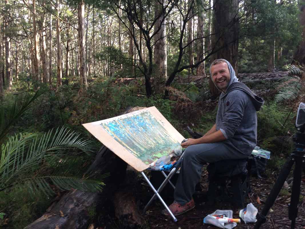 Joe Webster On Location At Boranup Forest 16th July