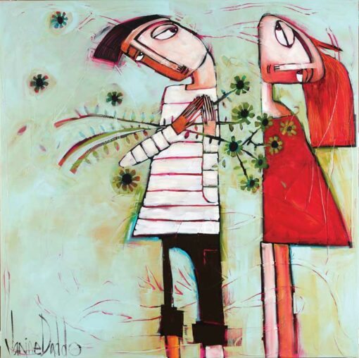 Janine Daddo Love You With Flowers Painting