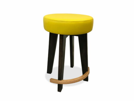 Round Top Ebonised Bar Stool