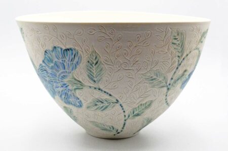 Dgr82 Dariya Gratte Carved Porcelain Bowl 380
