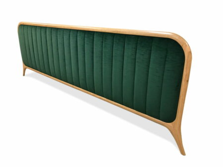 Grandeur Upholstered Wooden Bead Head Side