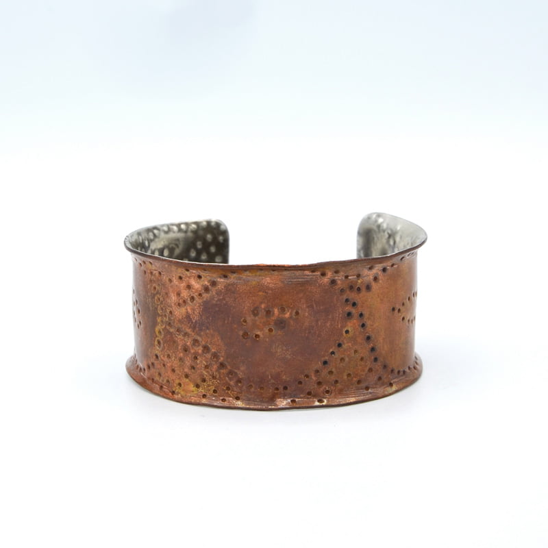 Michelle Gauntlett - Bi-Metal Textured & Formed Cuff • JahRoc Galleries