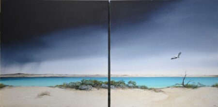 Ingrid Windram Passing Storm Diptych Painting