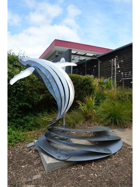 Jakr Coglan Breaching Whale Metal Sculpture 5