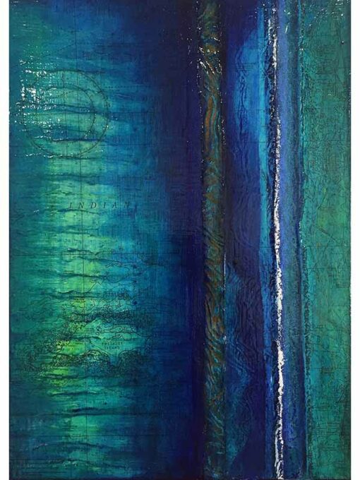 Narelle Pendlebury Emerald Curves Painting