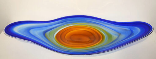 Coolamon Platter Blue Orange Blue Top