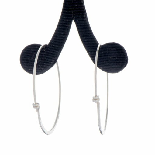 Emma Cotton Forged Silver Hoops Earings