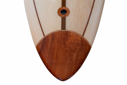 10ft Balsa Hollow Gun Surfboard Tail And Plug Detail