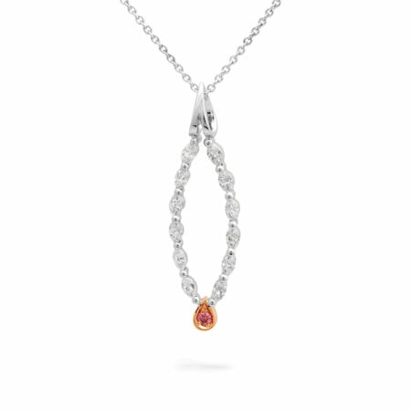 Desert Rose Jewellery Pink Diamond Droplet Pendant Edjp024