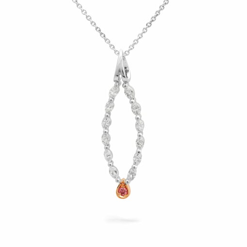 Desert Rose Jewellery Pink Diamond Droplet Pendant Edjp024
