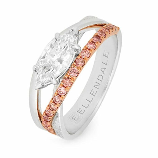 Desert Rose Jewellery Pink Diamond Suspension Ring Edjr08