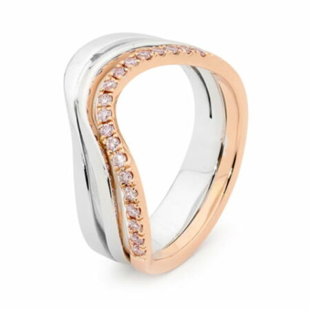 Desert Rose Jewellery Smoothed Pink Diamond Dress Ring Edjr018