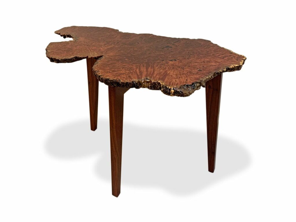 Organic Jarrah Burl Entry Table JahRoc Furniture Design