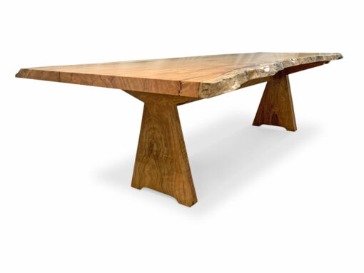 Slimline Nara Marri Single Slab Dining Table Long Side