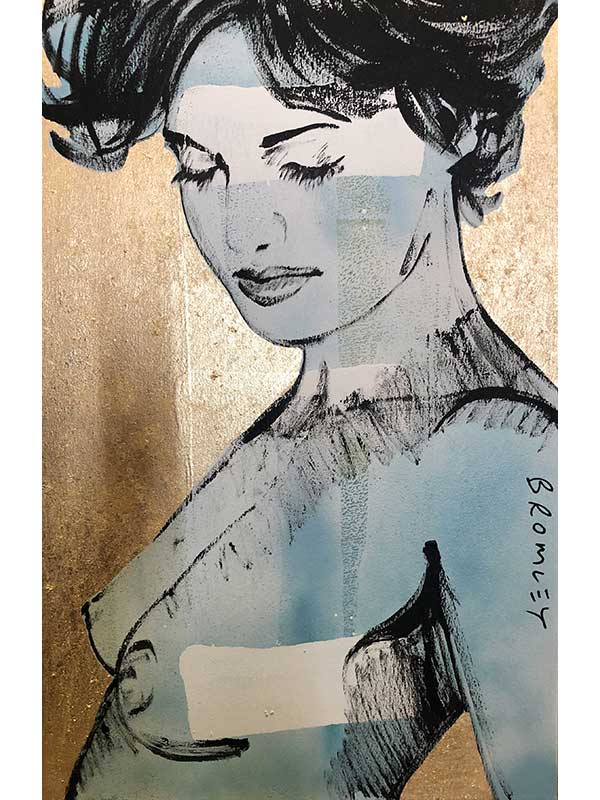 David-Bromley-Painting-Charlotte-on-Gold David Bromley - Charlotte On Gold