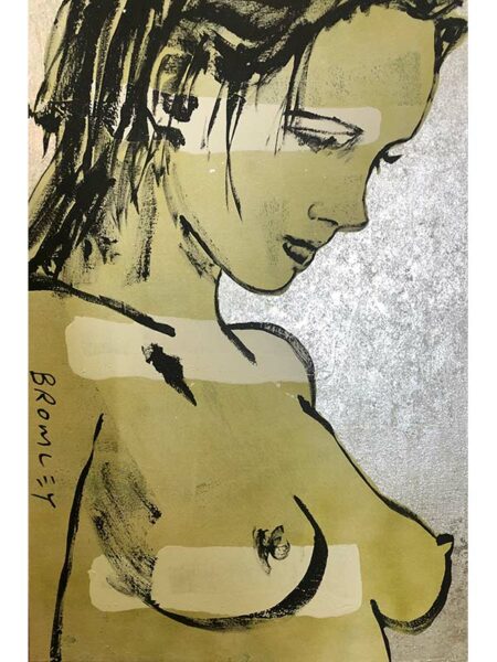 David Bromley Painting Romy On Silver