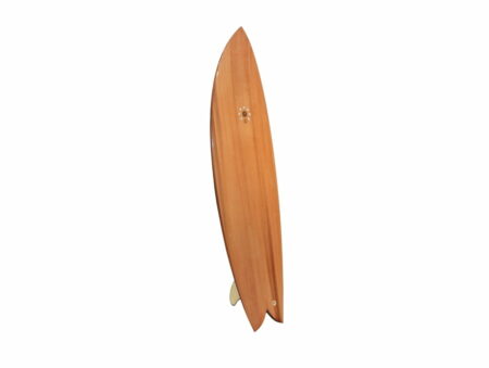 62 Fish Wooden Surfboard Front Angle