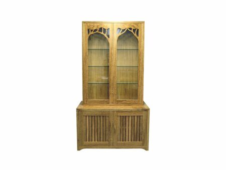 Natural Display Cabinet Featured Marri Timber Front