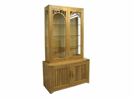 Natural Display Cabinet Featured Marri Timber Angle