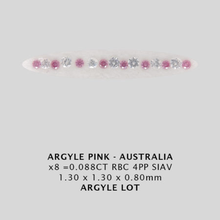 Pink Diamonds - Argyle x 8 = 0.088CT 4PP