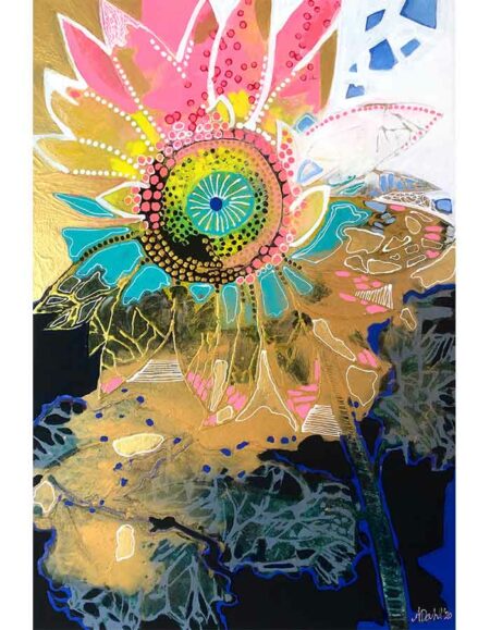 Astrid Dahl Sun Soaked Sunflower Painting