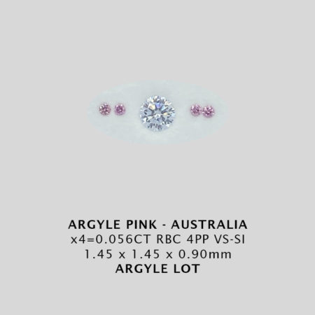 Pink Diamonds - Argyle x4 = 0.056CT 4PP