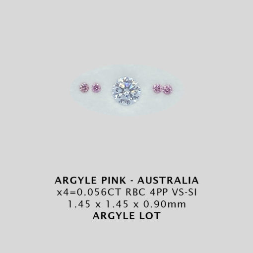 Pink Diamonds - Argyle x4 = 0.056CT 4PP