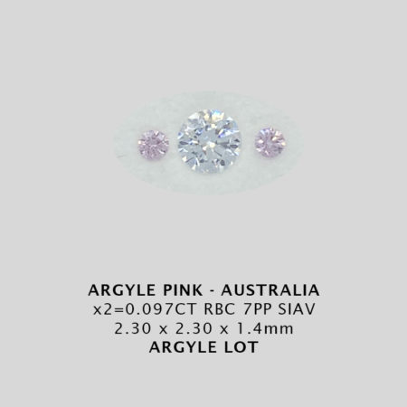 Pink Diamonds - Argyle x2 = 0.097CT 7PP