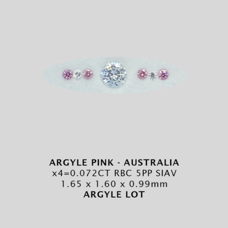 Pink Diamonds - Argyle x4 = 0.072CT 5PP