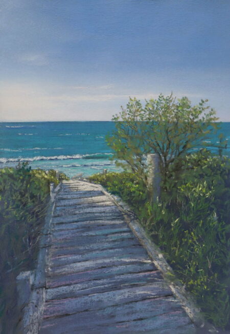 Ann Steer Beach Boardwalk Bunker Bay Painting