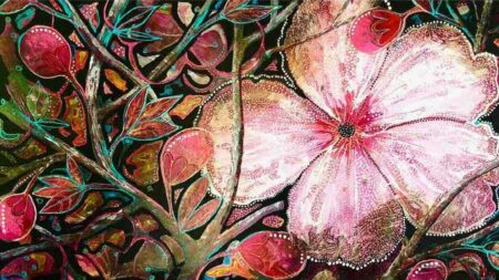 Astrid Dahl Cherry Blossom Painting Landscape