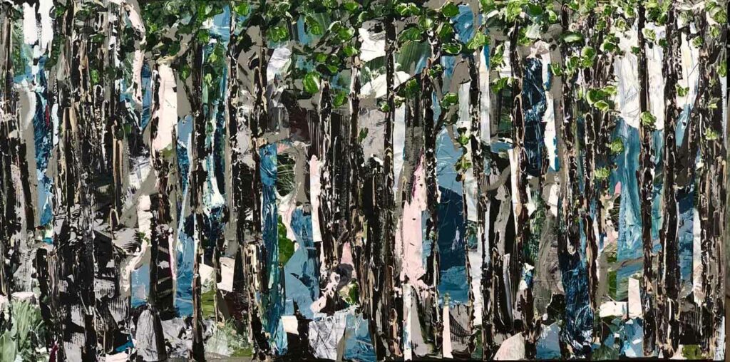 Felicia Aroney Moonlight Forest Painting