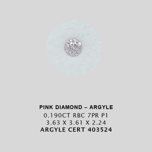 Jah14 Cert 403524 0 190Ct 7Pr Argyle Pink Diamond