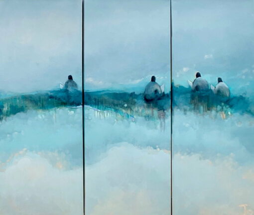 Jos Myers Surfers Triptych Panels 4 5 6