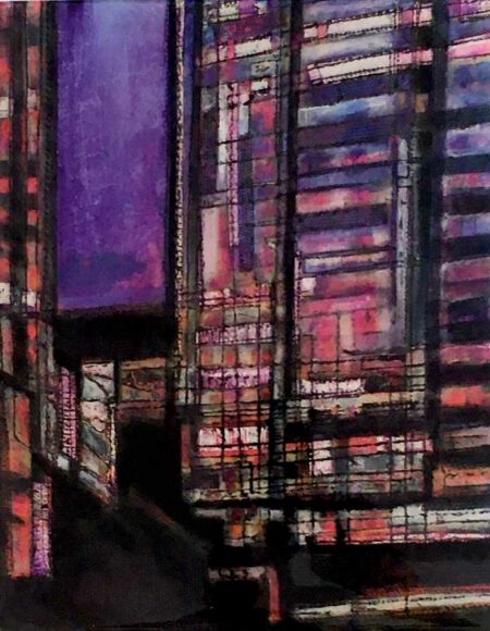 Narelle Pendlebury Purple Night Painting