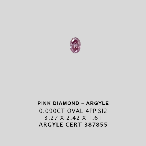 Pink1151 Cert 387855 0 090Ct 4Pp Oval Argyle Pink Diamond 1