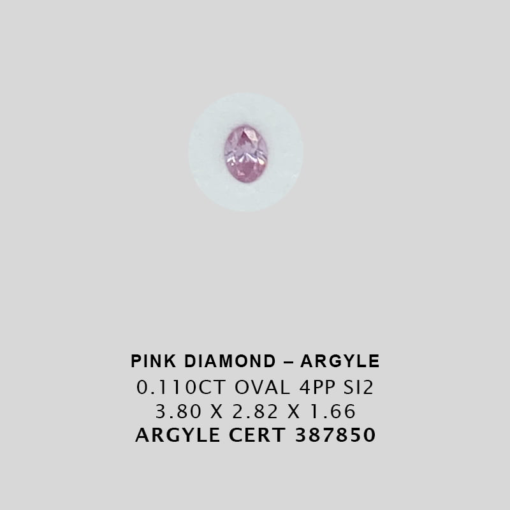 Pink1153 Cert 387850 0 110Ct 4Pp Oval Argyle Pink Diamond
