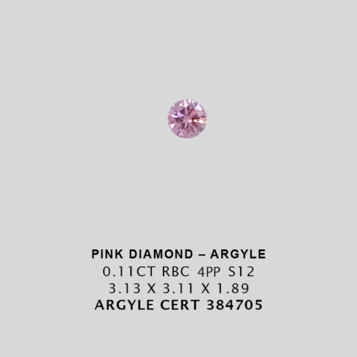 Pink1532 Cert 384705 0 110Ct 4Pp Round Argyle Pink Diamond
