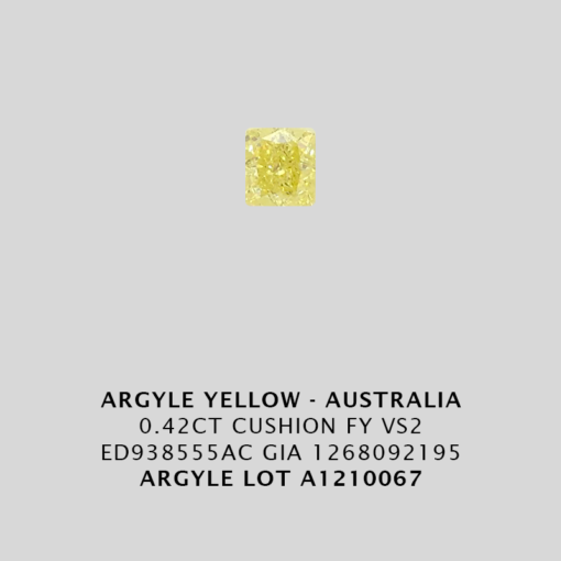 Yec666 0 420Ct Cushion Cut Fy Vs2 Argyle Yellow Diamond Lot Au1210067 1