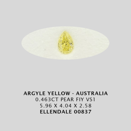 Yec837 0 463ct Pear Fiy Argyle Yellow Diamond