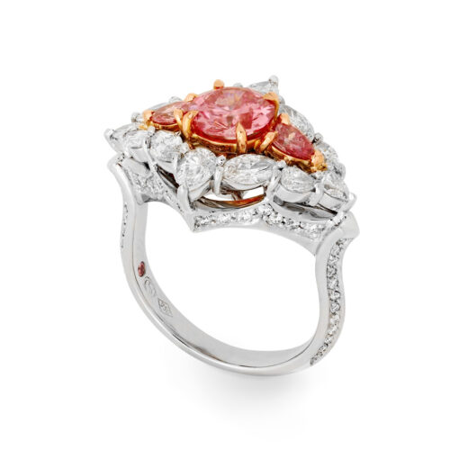 Desert Rose Jewellery Blushing Beauty 1carat Pink Diamond Ring Side Angle