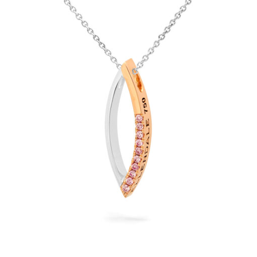 Desert Rose Jewellery Modern Curve Pink Diamond Pendant Edjp08