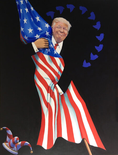 John Mcintosh Power Grab Donald Trump Original Painting