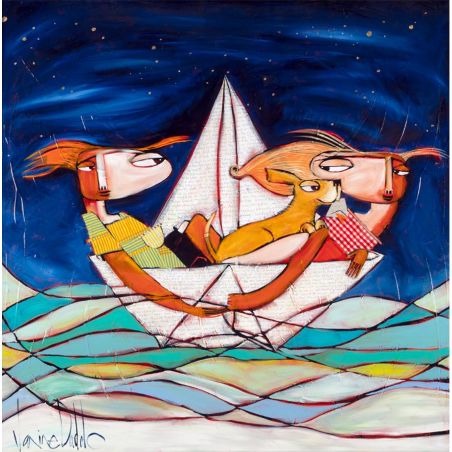Janine-Daddo-And-So-Sail-With-Dreams-A-Plenty-Painting