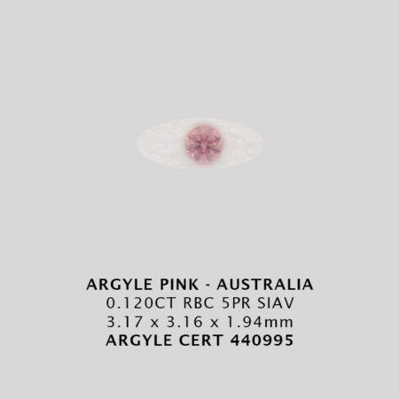 Pink Diamond - Argyle 440995 - 0.120CT 5PR