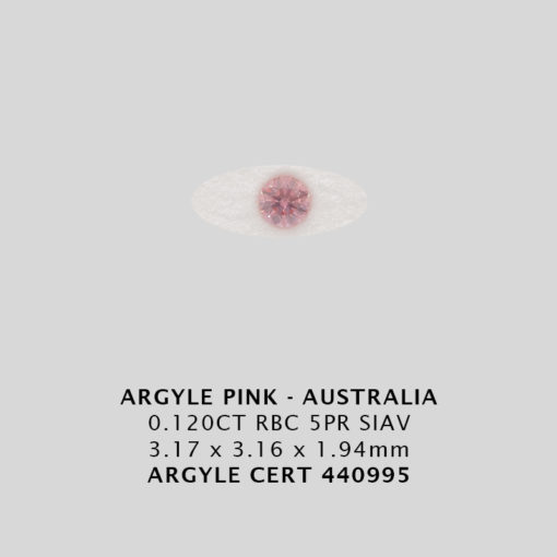Pink Diamond - Argyle 440995 - 0.120CT 5PR