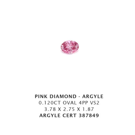 Pink Diamond - Argyle 387849 - 0.120Ct 4Pp