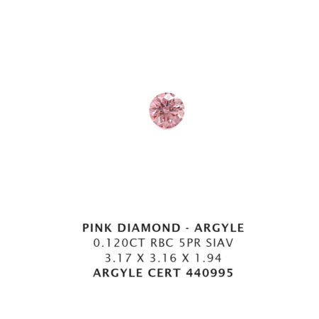 Pink Diamond - Argyle 440995 - 0.120Ct 5Pr