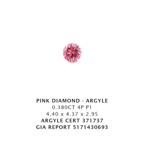 Pink Diamond - Argyle 362313 - 0.380Ct 4P